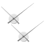 2Set 3D Wall Clock Hands Movement 6mm Shaft for 3mm Dial Thick Silver