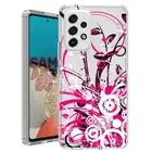 For Samsung Galaxy A23 5g A52 A53 TPU Case Cover+Glass(Pink Bouquet)