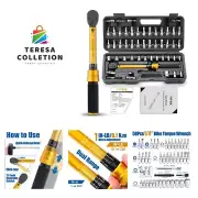 50Pcs Master Bike Torque Wrench Set, 1/4 Inch Drive, 10-220 IN.LB 1-24.9 Nm, ...