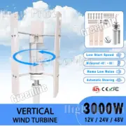 3KW Vertical Axis Wind Turbine Generator Wind Power Energy 12/24/48V Controller