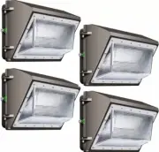 LEDMO LED Wall Pack Light 120W 5000K Flood Light with Dusk to Dawn