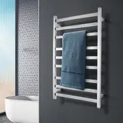 ACA Bathroom Square Electric Heated Towel Rail Rack Warmer Wall Mounted 9 Bars Stainless Steel Chrome SAA