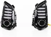 2Pcs Car LED Daytime Running Light Fog Lamp Cover DRL Dynamic Turn Signal Light for Toyota Yaris 2023