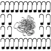 30 Pcs 3/8 Inch Plastic-Coated Bungee Shock Cord Hook Spiral Wire Hooks End