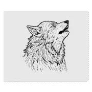 2 x 'Wolf Howl' Microfibre Lens / Glasses Cleaning Cloths (LC00028460)