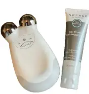NUface Trinity Facial Toning Device + Gel Cleanse Face Make Skin Bright Anti-age