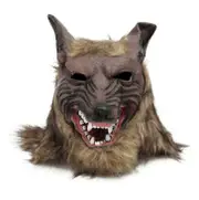 Latex Rubber Wolf Hair Mask Werewolf Gloves Party Scary Halloween Cosplay