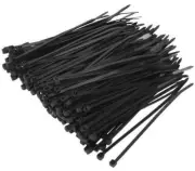 HPM Handy Ties 292mm x 4.8mm Black Cable Plastic Wraps Zip Strong (200pk) BULK