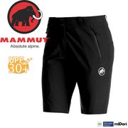 【MAMMUT Runbold Shorts 女短褲《石墨灰》】1020-06893-0121/長毛象/透氣快乾/彈性耐磨短褲/抗UV