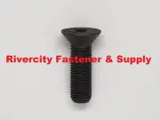 (5) 7/16-20x1-1/2 Flat Head Socket Cap Screws 7/16x20x1-1/2 Black Allen Bolts
