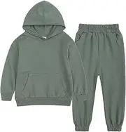 [Generic] Toddler Boys Suspenders and Bow Tie Set Toddler Kids Babys Girls Boys Spring Winter Solid Long Sleeve Pants Hooded Hoodie Sweatshirt Set Outfits Sweater Boy Army Green