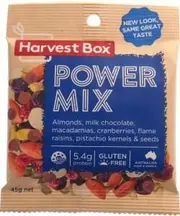 Harvest Box Power Mix, Dried Fruit & Nut w/Milk Chocolate G/F 45g