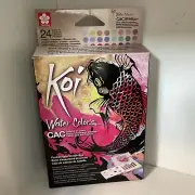 Sakura Koi Watercolors CAC Pocket Field Sketch Box - 24 Half Pan Set/New