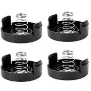 4PCS 682378-02 Spool Cover Cap with Spring Compatible with Black + Decker GLC12 GL250 GL310 GL360 S