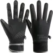 [ａ aternee] Winter Gloves Cold Weather Gloves for Adults Touch Screen Full Finger Gloves Anti Slip Warm Gloves Thermal Gloves for Skiing