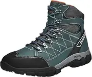 [PENXZT] Men's Hiking Boots Winter Snow Boots Casual Ankle Boots for Winter Walking Outdoor,Green,7