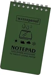 Waterproof Pocket Notebook, Waterproof Field Notebook, Portable Journal Notepads, Top- Pocket Notepad 50 Pages For Outdoor Camping Home