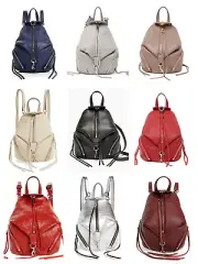 NWT Rebecca Minkoff Julian Mini Leather Backpack Black Grey Navy Pink Red Silver