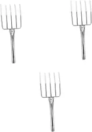 Cabilock 3pcs Stainless Steel Garden Trowel Shavings Fork Potato Fork for Digging Potatoes Transplanting Tool