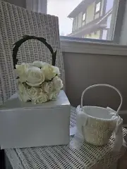 Wedding flower girl basket set from Mikasa brand new