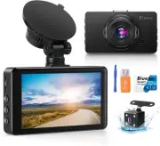 Dash Cam Front and Rear, Dash Camera for Cars with 32G Card Super Night Visio...