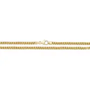 Boys 9ct Gold 4mm Square Semi Solid Franco Chain Necklace