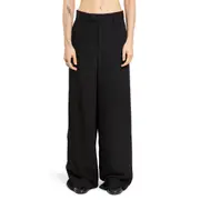 [ANN DEMEULEMEESTER] Elfi Wide Leg Trousers in Viscose Calico Black