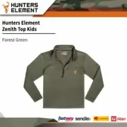 Hunters Element Light Warm Tough Zenith High Collar Top Kids Forest Green