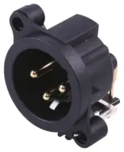 NEUTRIK - XLR Plug, 3 Pole, PCB, Horizontal
