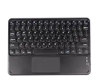 Wireless Bluetooth Keyboard with Touchpad 10inch Portable Rechargeable Slim Keyboard for iPad Pro/iPad Air/iPad 9.7/iPad 10.2/iPad Mini and Other iOS Android Windows Devices(Black)