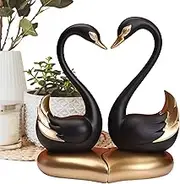 Couple Swan Figurines | Swan Figurine Swan Statue | Statues Couple Swans Decorative Figurines | Swan Decor Figurines, Desk Decor Table Centerpieces, Lover Statue Resin Home Decoration