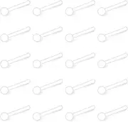 [Ruifan] 22G Clear Bioflex Nose Bone Ring Stud Retainer Body Jewelry Piercing Top Ball 2mm 2.5 3mm 20-30PCS