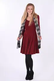 Tigeress Ponti A Line Dress--MART-M8522TI
