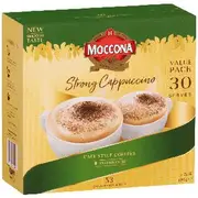 Moccona Strong Capuccino Sachets 30 Pack