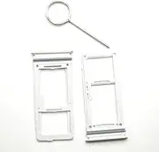 2 Pieces Silver Single SIM Tray Replacement for Samsung Galaxy A72 SM-A725F with SIM Eject Tool