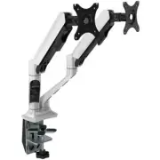 Loctek Pro Mount, 17"-30" Dual Ergonomic Gas Spring Monitor Stand - White - VESA
