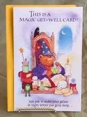 Vintage Carlton "This Is A Magic Get-Well Card!" Feel Better Greeting Card