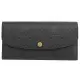 Louis Vuitton LV M62369 EMILIE 經典花紋全皮革壓紋扣式長夾.黑 現貨