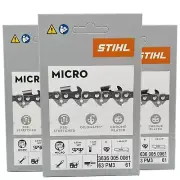 63PM3 61 DL 3 pcs x STIHL 3/8″P 1.3 mm Chain for 18"/45 cm bar OEM 3636 005 0061