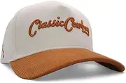 [Classic Cowboy] The Dram Adjustable Snapback Hat Orange/White