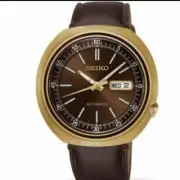 SEIKO SRPC16K1 Recraft UFO Automatic Watch 4R36 Hardlex 100m Brown Gold NOS Day