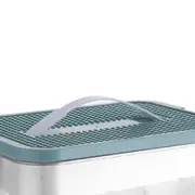 (30.5x23x23cm)Stackable Toy Storage Bin Plastic Block Building With Lid US