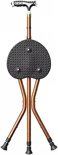 Ergonomic Comfortable Crutch Chair, Stable and Non-Slip Cane Stool with Light, Multi-Functional Walking Cane, for The Elderly