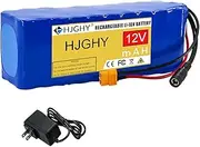 HJGHY 12V 18000mAh 24000mAh 30000mAh Rechargeable RC Nesting Boat Lithium Battery Pack 12V Large Capacity Lithium Remote Control Boat Replacement Battery with Charger
