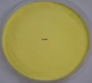 0320.08- 1 OUNCE MARIGOLD YELLOW OPAL BULLSEYE GLASS POWDER FRIT 90 COE FUSIBLE