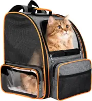 Cat Backpack Carrier for Medium Small Dog Cat up to 20lbs, Pet Carrier Backpack