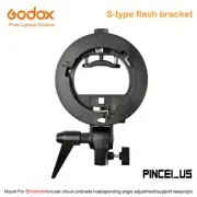 Godox S-Shaped Flash Bracket Holder w/ Mount For Elinchrom F/ Studio Photography