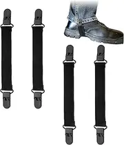 4 Pcs Boot Straps for Cowboy Boots, Adjustable Elastic Boot Straps Clamp for Pants for Women and Men Riding Motorcycle Mitten Pants