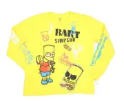 Bart Simpson Graffiti Tee Yellow Aye Carumba Skateboard Long Sleeve T-Shirt 2XL