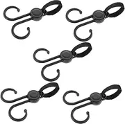 COSMEVIVI 5pcs Motorcycle Hook Stroller Accessories Holder Strap Stroller Organizer Adjustable Hooks Luggage Hook Hooks for Playpen Stroller Tray Straps for Stroller Hooks